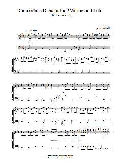Concerto in D major for 2 Violins and Lute von Antonio Vivaldi (Download) 