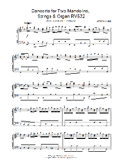 Concerto for Two Mandolins, Strings & Organ RV532 von Antonio Vivaldi (Download) 