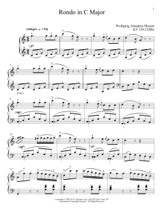 Rondo In C Major von Wolfgang Amadeus Mozart (Download) 