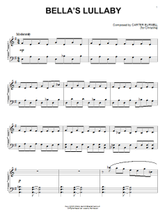 Twilight Piano Solo Pack featuring Bella's Lullaby von Carter Burwell (Download) 