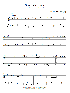 Seven Variations on Willem van Nassau, K. 25 von Wolfgang Amadeus Mozart (Download) 