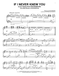 If I Never Knew You (End Title) von Alan Menken (Download) 