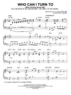Who Can I Turn To (When Nobody Needs Me) [Jazz version] von Bill Evans (Download) 