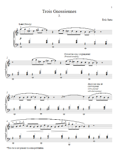 Gnossienne No. 3 von Erik Satie (Download) 