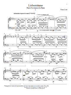 Liebestraume No. 1 von Franz Liszt (Download) 
