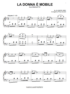 La donna e mobile von Giuseppe Verdi (Download) 