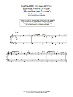 London 2012 Olympic Games: National Anthem Of Spain von Philip Sheppard (Download) 
