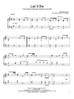 Let It Be (in the style of George Friderick Handel) von The Beatles (Download) 