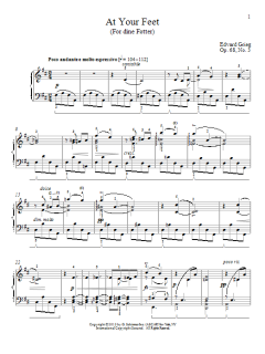 At Your Feet (For dine Fotter), Op. 68, No. 3 von Edvard Grieg (Download) 