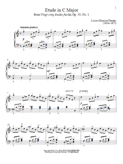 Etude In C Major von Louise Dumont Farrenc (Download) 