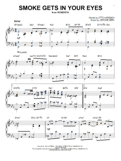 Smoke Gets In Your Eyes [Jazz version] von Jerome Kern (Download) 