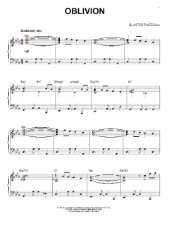 Oblivion von Astor Piazzolla (Download) 