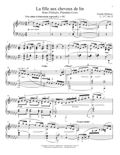 La Fille Aux Cheveux De Lin von Claude Debussy (Download) 