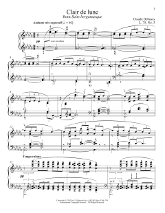Clair De Lune von Claude Debussy (Download) 