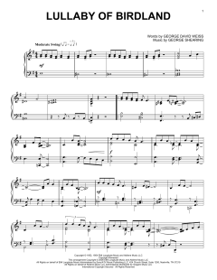 Lullaby Of Birdland von George Shearing (Download) 