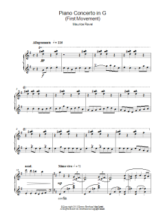 Piano Concerto In G, 1st Movement 'Allegramente' von Maurice Ravel (Download) 