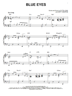 Blue Eyes [Jazz version] von Elton John (Download) 