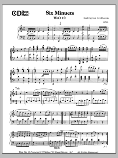 Minuets (6), Woo 10 von Ludwig van Beethoven (Download) 