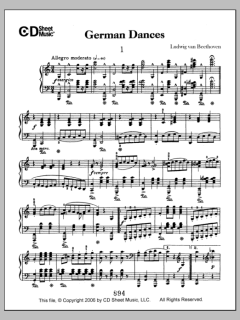 German Dances (3) von Ludwig van Beethoven (Download) 