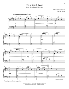 To A Wild Rose von Edward MacDowell (Download) 