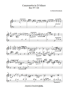 Canzonetta In D Minor Buxwv168 von Dietrich Buxtehude (Download) 