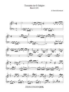 Toccata In G Major Buxwv165 von Dietrich Buxtehude (Download) 