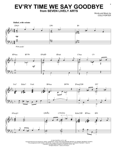 Ev'ry Time We Say Goodbye [Jazz version] von Cole Porter (Download) 