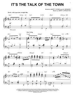 It's The Talk Of The Town [Stride version] von Al Neiburg (Download) 