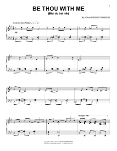 Bist du bei mir (You Are With Me) [Jazz version] von Johann Sebastian Bach (Download) 