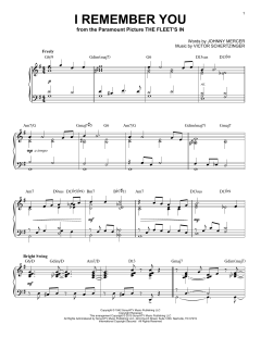 I Remember You [Jazz version] von Johnny Mercer (Download) 