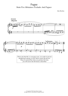 Five Miniature Preludes And Fugues von Alec Rowley (Download) 