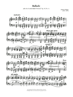 Ballade, Op.10 No.1 von Johannes Brahms (Download) 