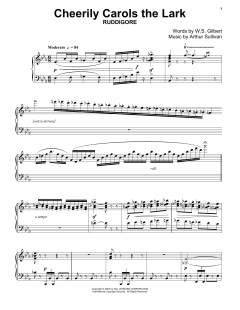 Cheerily Carols The Lark von Gilbert & Sullivan (Download) 