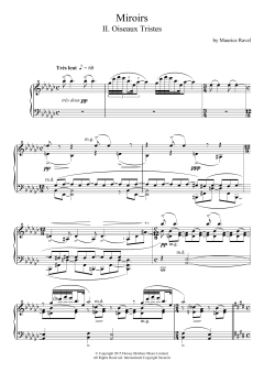 Miroirs - II. Oiseaux Tristes von Maurice Ravel (Download) 