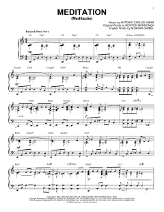 Meditation (Meditacao) [Jazz version] von Norman Gimbel (Download) 