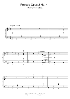 Prelude Opus 2 No. 4 von Georges Bizet (Download) 