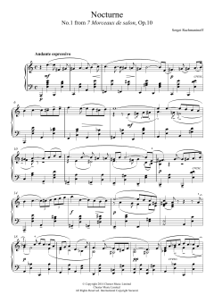 Nocturne (No.1 from 7 Morceaux de salon, Op.10) von Sergei Rachmaninoff (Download) 