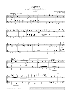Bagatelle in G minor von Ludwig van Beethoven (Download) 