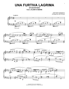Una Furtiva Lagrima (The Elixir Of Love) von Gaetano Donizetti (Download) 