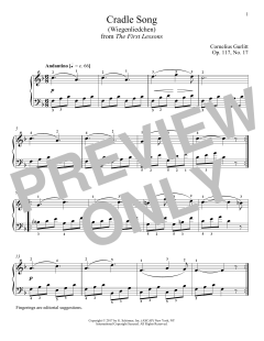 Cradle Song (Wiegenliedchen), Op. 117, No. 17 von Cornelius Gurlitt (Download) 