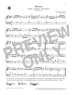 Minuet G major von Christian Petzold (Download) 