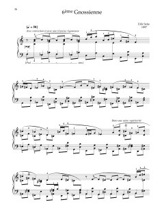 6ème Gnossienne von Erik Satie (Download) 