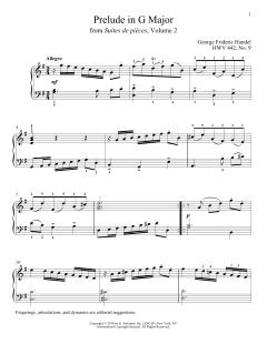 Prelude In G Major, HWV 442 von George Frideric Handel (Download) 