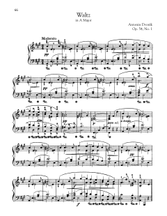 Waltz In A Major, Op. 54, No. 1 von Antonín Dvorák (Download) 