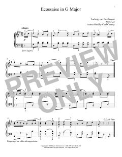 Ecossaise In G Major, WoO 23 von Ludwig van Beethoven (Download) 