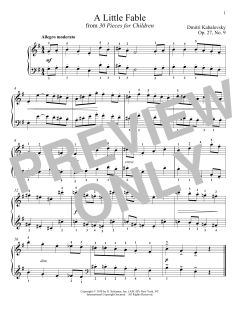 A Little Fable von Dmitri Kabalevsky (Download) 