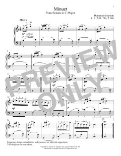 Minuet In A Minor, L. 217 von Domenico Scarlatti (Download) 