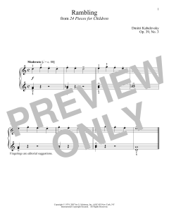 Rambling, Op. 39, No. 3 von Dmitri Kabalevsky (Download) 