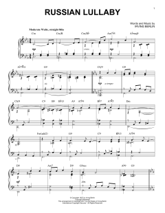 Russian Lullaby [Jazz version] von Irving Berlin (Download) 