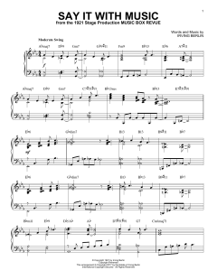 Say It With Music [Jazz version] von Irving Berlin (Download) 